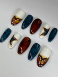 Western inspired press on nails,application pack included.