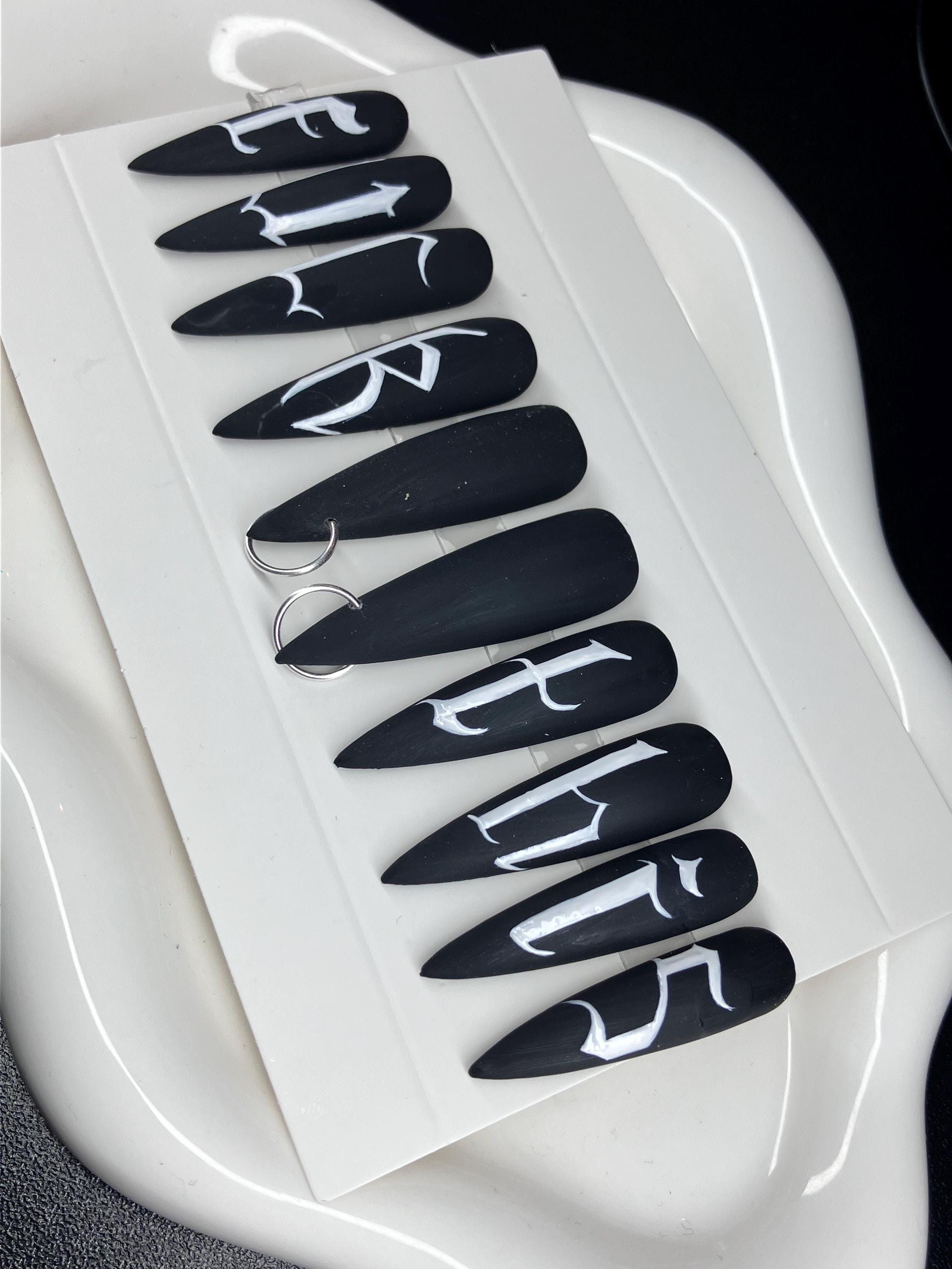 F**K THIS press on nails with application pack