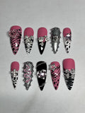 Y2K baddie press on nails with application pack