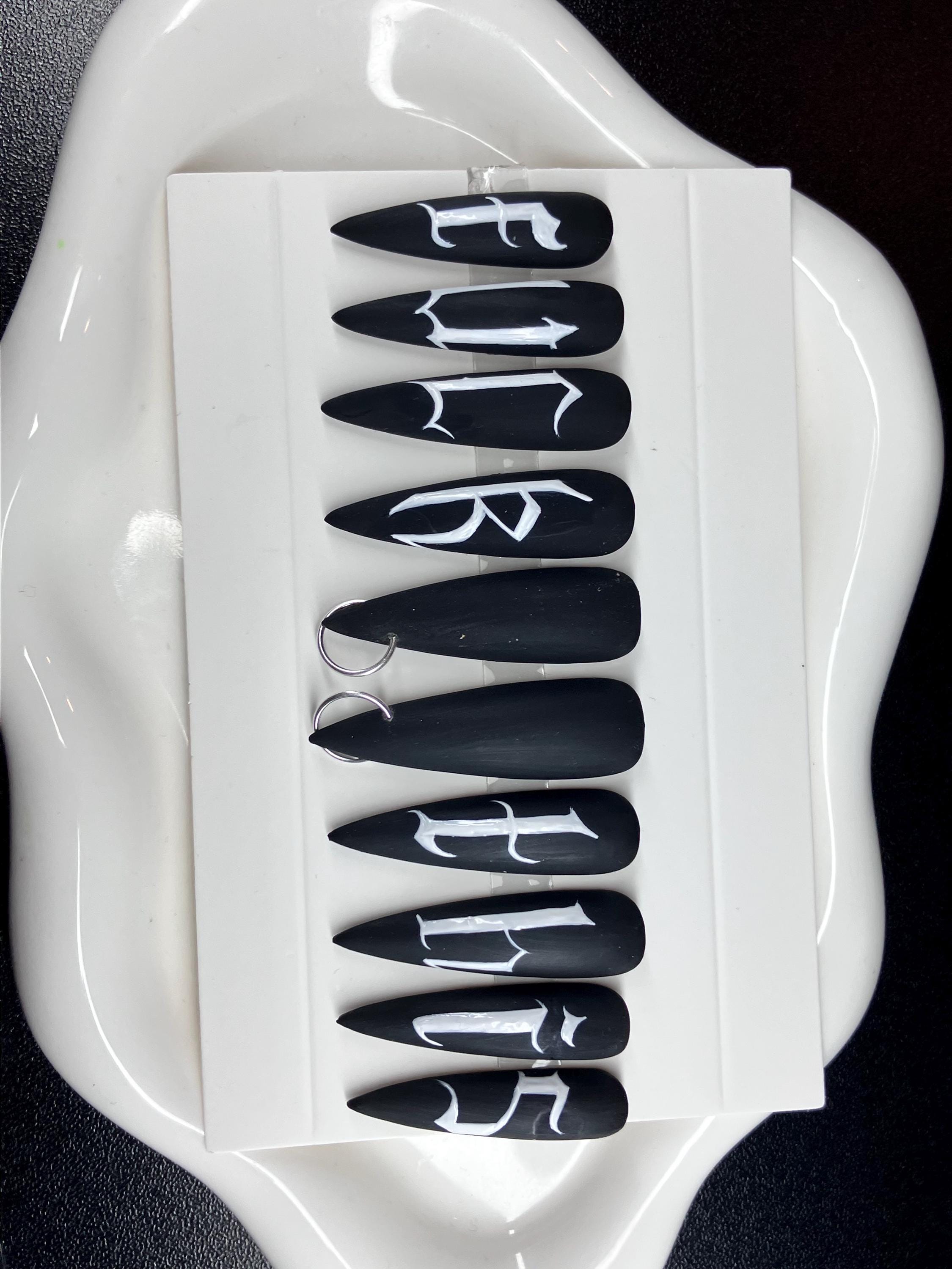 F**K THIS press on nails with application pack