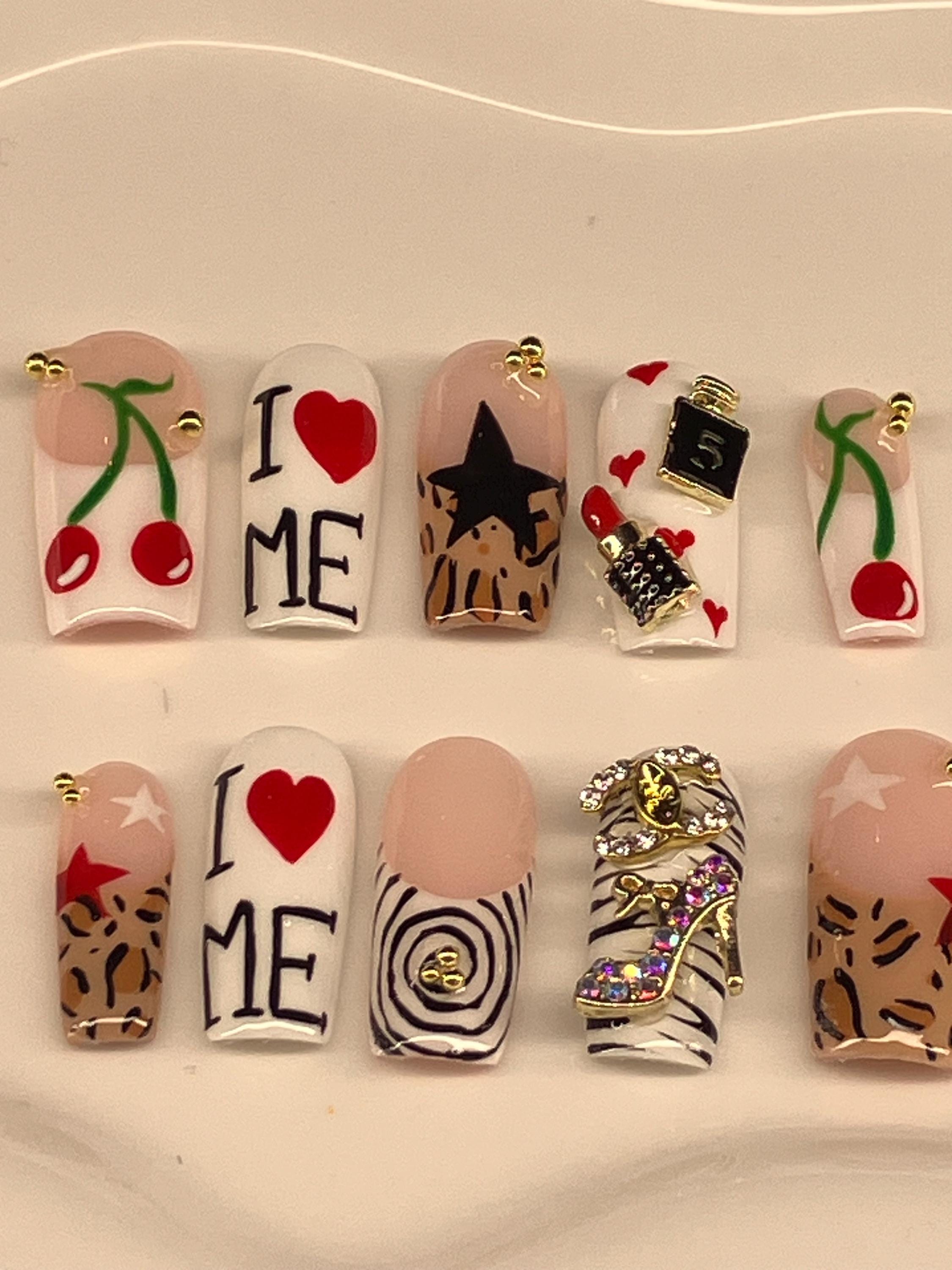 I love me press on nails with application pack