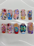 Tropical 3D Flower Press On Nails: Summer Nail Art