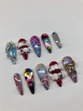 Mouth trend press on nails with instructions and application pack