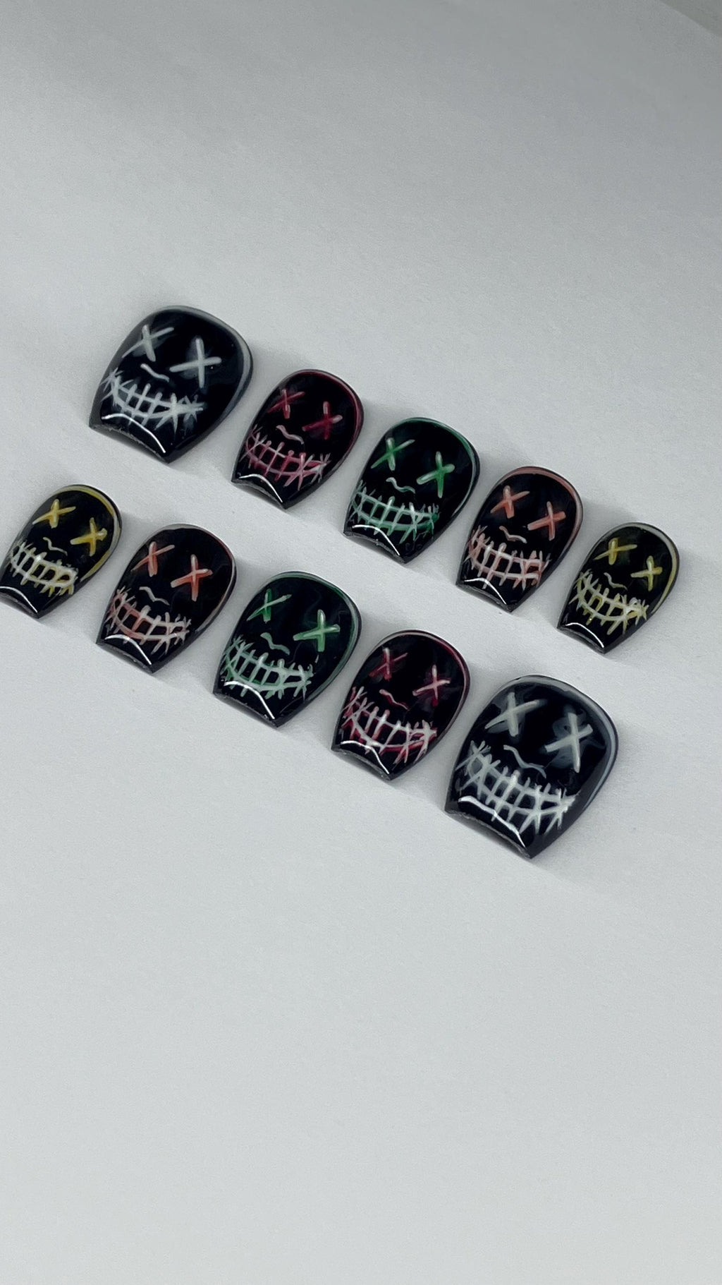 Masked Heathens press on nails with application pack