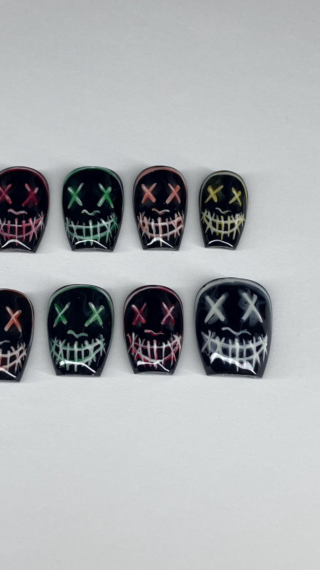 Masked Heathens press on nails with application pack