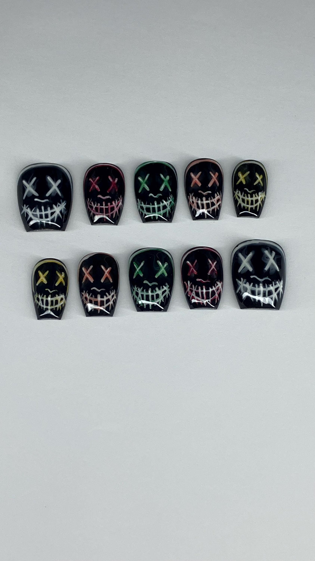 Masked Heathens press on nails with application pack